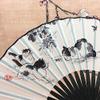 DUO ER Folding Hand Held Fan with Tassels Chinese Classical Ink Painting Retro Style for Wedding Dancing Church Party Gifts (Color : A) view 2