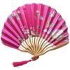 DUO ER Chinese Pattern Chinese Style Hand Held Fans Silk Bamboo Folding Fans Handheld Wedding Hand Fan Cool Bamboo Flower Personalized (Color : I) view 1