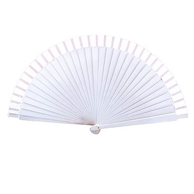 DUO ER White Spanish Dance Performance Wooden Fans Old-Fashioned Wedding Clothing Accessories Folding Fan for Hand-Painted (Fan Size : 9 inches)