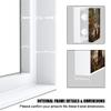 Texas Art Canvas Floater Frame for 1to 1.25Deep Gallery-Wrapped Canvas, Floating Picture Frame for Oil Paintings, Prints and Wall Art, PS Wood-Look Frames with Hanging Kit 16x32 inch White view 4
