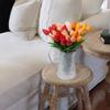 20 Pcs Peach Tulips Artificial Flowers Real Touch Fake Tulips Fake Flowers for Mother's Day 13.5" Faux Tulips Faux Flowers Bulk Artificial Tulips Flowers for Vase Centerpieces Home Wedding Bouquet view 2