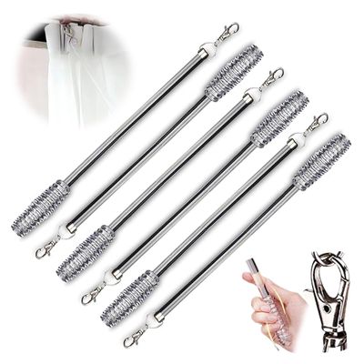 Jos & Haz Curtain Pull Wand Clear Acrylic 36" (6 Pack)  Pull Rod Wand for Grommet Panels, Vertical Blinds, Shower Drapes  Invisible Curtain Opener Stick for Opening & Closing Curtains