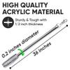Jos & Haz Curtain Pull Wand Clear Acrylic 36" (6 Pack)  Pull Rod Wand for Grommet Panels, Vertical Blinds, Shower Drapes  Invisible Curtain Opener Stick for Opening & Closing Curtains view 2