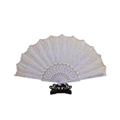 DUO ER Silk Folding Fan Chinese Style Hand Fan Home Decor Ornaments Wedding Dance Party Decoration Japanese Vintage Bamboo Crafts (Color : 6, Fan Size : 9.06 inches)