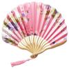 DUO ER Chinese Pattern Chinese Style Hand Held Fans Silk Bamboo Folding Fans Handheld Wedding Hand Fan Cool Bamboo Flower Personalized (Color : E) view 1