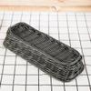 Cabilock 1pc Multi-functional Rectangular Imitation Rattan Basket for Use Grey Woven Storage Plate Basket for Organizing Utensils Snacks and Bread view 3