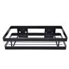 Hoshen Kitchen Hanging Buckle Spice Rack, Wrought Iron Coating Storage Rack, Wall-Mounted Spice Bottle Jam Storage Rack, Bathroom Storage Rack1 Piece Black35CM view 1