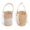 2pcs Flower Girl Basket with Flowers and Bows for Wedding view 1