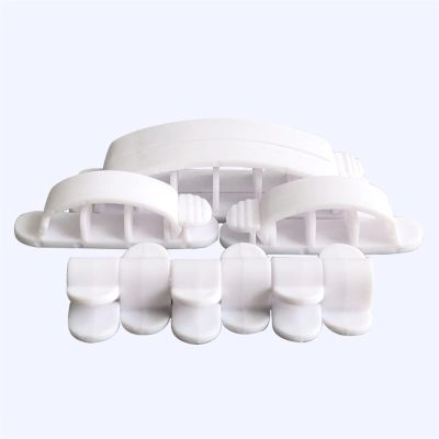 Desktop Winder Plastic Wire Management Clip 10 Cable Organizer Cable Holder Cable Winder USB Cable Cable Cover(White)