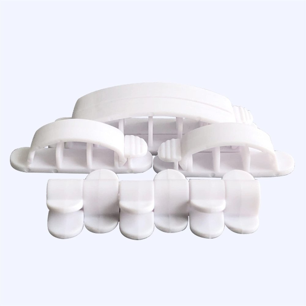 Desktop Winder Plastic Wire Management Clip 10 Cable Organizer Cable Holder Cable Winder USB Cable Cable Cover(White)