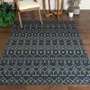 Well Woven Medusa Nord Moroccan Tribal Indoor/Outdoor Blue Flatweave 3'11" x 5'3" Area Rug view 1