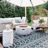 Well Woven Medusa Nord Moroccan Tribal Indoor/Outdoor Blue Flatweave 3'11" x 5'3" Area Rug view 2