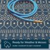 Well Woven Medusa Nord Moroccan Tribal Indoor/Outdoor Blue Flatweave 3'11" x 5'3" Area Rug view 3