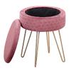 HopeHope 16.14H 13.78W Footrest Stool Ottoman Folding Storage Ottoman Bench for The Living Room, Bedroom view 1