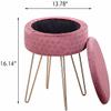 HopeHope 16.14H 13.78W Footrest Stool Ottoman Folding Storage Ottoman Bench for The Living Room, Bedroom view 2