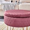 HopeHope 16.14H 13.78W Footrest Stool Ottoman Folding Storage Ottoman Bench for The Living Room, Bedroom view 4