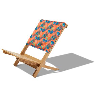 DUCKCOVERS Bamboo Beach Chair, Pool Party Flamingo