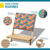 DUCKCOVERS Bamboo Beach Chair, Pool Party Flamingo view 3
