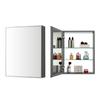 Blossom 16x20 Inch Aluminum Medicine Cabinet with Mirror  Recessed or Surface Wall Mounted Bathroom Storage with Adjustable Glass Shelves, Soft Close Hinges, Rust-Resistant and Modern Mirrored Design view 3