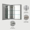 Blossom 16x20 Inch Aluminum Medicine Cabinet with Mirror  Recessed or Surface Wall Mounted Bathroom Storage with Adjustable Glass Shelves, Soft Close Hinges, Rust-Resistant and Modern Mirrored Design view 4