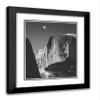 ArtDirect Ansel Adams 20x24 Black Modern Framed and Double Matted Art Print Titled Moon and Half Dome, Yosemite Valley view 1