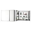 Blossom 30x26 Inch Aluminum Medicine Cabinet with Mirror  Recessed or Surface Wall Mounted Bathroom Storage with Adjustable Glass Shelves, Soft Close Hinges, Rust-Resistant and Modern Mirrored Design view 3