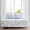 Laura Ashley Home - Daybed Set, Floral Bedding with Matching Shams & Pillow Cover, Home Decor for All Seasons (Walled Garden Blue, Daybed) view 1
