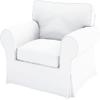 The Heavy Cotton Ektorp Sofa Cover Replacement is Made Compatible for IKEA Ektorp Armchair (White Chair) view 1