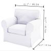 The Heavy Cotton Ektorp Sofa Cover Replacement is Made Compatible for IKEA Ektorp Armchair (White Chair) view 4