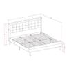 East West Furniture FN08K-1GA08 2-Piece Fannin King Size Bed Set with 1 Modern Bed and 1 Wood Nightstand - Reliable and Sturdy Construction - Mist Beige Linen Fabric view 3