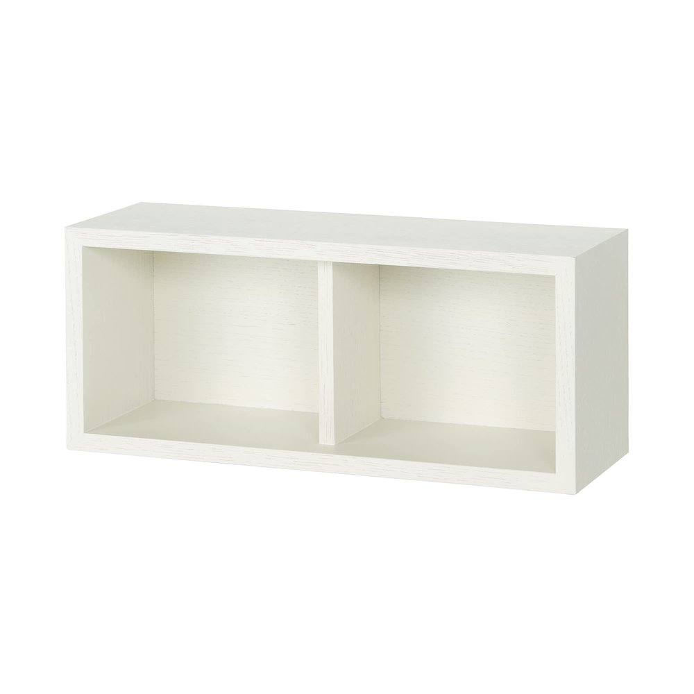Muji 44520673 Wall Furniture Box, Oak Wood, Light Gray, Width 17.3 x Depth 6.1 x Height 7.5 inches (44 x 15.5 x 19 cm)
