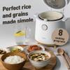 Banu Mini Low Carb Rice Cooker Japanese Low Carb Rice Cooker 3 Cups (white rice), 1 Cup (Low carb rice) Uncooked with Stainless Steel Steamer, Rice Maker Low Sugar Rice Function, 24H Delay Timer & Auto Keep Reduce One-Touch Cooking - White view 2