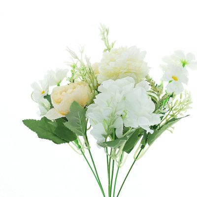 2 Pack Peonies Artificial Flowers, Ivory Silk Peonies for Home Decoration and Wedding Bride Bouquet, Fake Peony Flowers Bulk as Crafts DIY Fake Plants Without Vase