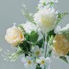 2 Pack Peonies Artificial Flowers, Ivory Silk Peonies for Home Decoration and Wedding Bride Bouquet, Fake Peony Flowers Bulk as Crafts DIY Fake Plants Without Vase view 2