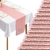 12 Packs Sequin Table Runner Rose Gold 12 X 108 Inch Glitter Dining Table Runner for Birthday Wedding Engagement Bridal Baby Shower Bachelorette Holiday Celebration Party Supplies Decorations view 1