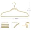 ManGotree Velvet Coat Hangers with 360 Swivel Gold Hook, Non-Slip Felt Suit Hangers, Slim Space Saving Clothes Hanger for Jacket, Sweater, Shirt, Dress, Pants (36 Pack, Beige) view 3
