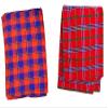 2 African Maasai Shuka/Maasai Fabrics/Kenyan Kikoy/Maasai Throw Blanket/ Masai Travel Blanket/kikoi/ Sarong/ Couch,Sofa, Picnic, Beach Throw Blanket, Shawl view 4