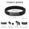 zeqingjw Cremation Memorial Urn Bracelet Made of Genuine Leather, Stainless Steel Cremation Bangle Keepsake Urn Bracelet for Ashes view 3