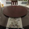 LKP Wood Rotating Turntable Dining Table Lazy Susan Serving Tray Round Revolving Serving Plate Kitchen Wooden Rotating Tray 20inch-35inch view 2