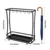 tonchean Metal Umbrella Holder Entryway with Removable Drip Tray,Umbrella Stand with 24 Hooks and 21-Slots,Umbrella Rack Storage for Indoor Outdoor Home Office Entryway(Black) view 3