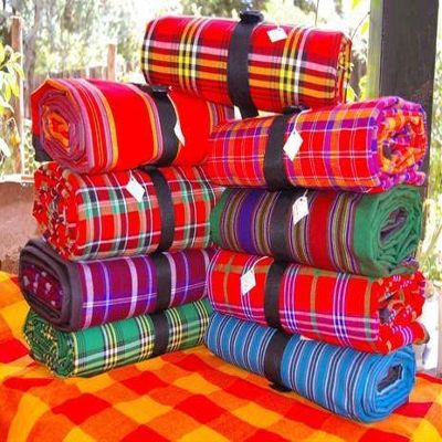 2 African Maasai Shuka/Maasai Fabrics/Kenyan Kikoy/Maasai Throw Blanket/ Masai Travel Blanket/kikoi/ Sarong/ Couch,Sofa, Picnic, Beach Throw Blanket, Shawl