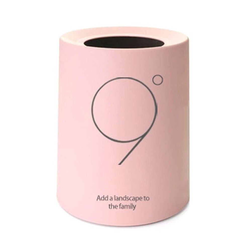 Garbage Bin for Kitchen Trash Can Home Creative Living Room Bathroom Bedroom Kitchen 12L Plastic Coverless Wastebasket Storage Bin Garbage storage bucket Wastebasket Recycling Bin ( Color : Pink )