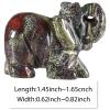 Amogeeli 1.5 Inches Healing Crystal Elephant Figurine, Hand-Carved Trunk Up Elephant Stone Animal Statue Home Decoration for Luck & Wealth view 3