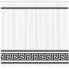 Ambesonne Abstract Simple Shower Curtain Set with Hooks, Minimal Classic Greek Inspired Pattern Monochrome Design, Washable Fabric Decor for Master & Guest Bathroom, 69" W x 75" L, Charcoal Grey White view 2
