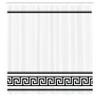 Ambesonne Abstract Simple Shower Curtain Set with Hooks, Minimal Classic Greek Inspired Pattern Monochrome Design, Washable Fabric Decor for Master & Guest Bathroom, 69" W x 84" L, Charcoal Grey White view 2
