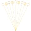 Ferraycle 40 Pcs Floral Card Holder Picks 13'' Metal Flower Gift Place Card Stick Circle Swirl Round Photo Holder Sticks for Bouquets Name Number Picture Wedding Centerpieces Birthday Party view 1