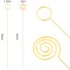 Ferraycle 40 Pcs Floral Card Holder Picks 13'' Metal Flower Gift Place Card Stick Circle Swirl Round Photo Holder Sticks for Bouquets Name Number Picture Wedding Centerpieces Birthday Party view 2
