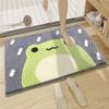 Ankah Bath Mat Cute Shower Rug, Luxury Shaggy High Absorbent and Anti Slip, Machine Washable Fit for Bathtub, Shower and Bathroom, 19.68" x 31.49", Little Frog view 2