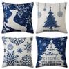 CAROMIO Christmas Decorations Pillow Covers 18x18 Set of 4,Farmhouse Christmas Decor for Home,Tree Deer Snowflakes Rustic Xmas Pillow Case Winter Holiday Decorations Throw Cushion Case for Home Couch view 1