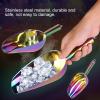 Stainless Steel Ice Scooper, Ice Flour Utility Scoop Round Bottom for Home Bar(#2) view 2